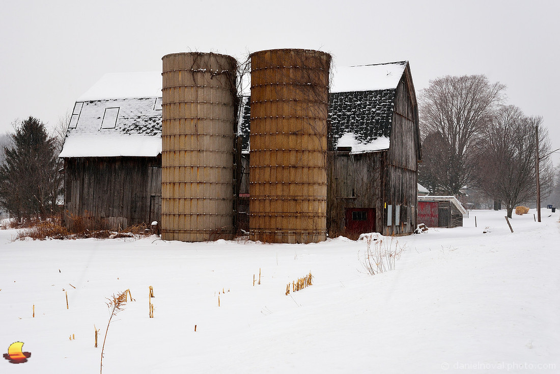 Barn & Silos, Rural Southtowns of Buffalo, NY in Winter