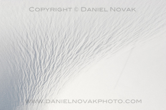 Texture in Snowdrift on Winter's Pond, Langford, New York (NY).