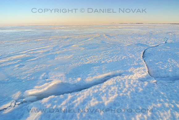 Ice Crack at the Crack of Dawn
