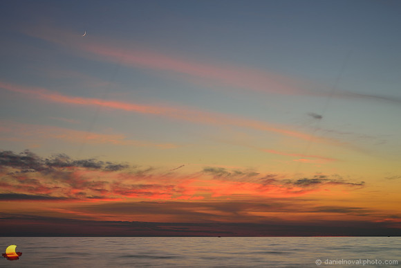 Crescent Moon at Sunset