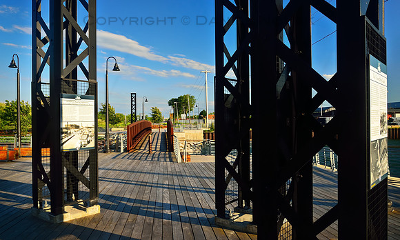 Boardwalk and Informational Boards at Union Ship Canal Commons, Buffalo, New York (NY).