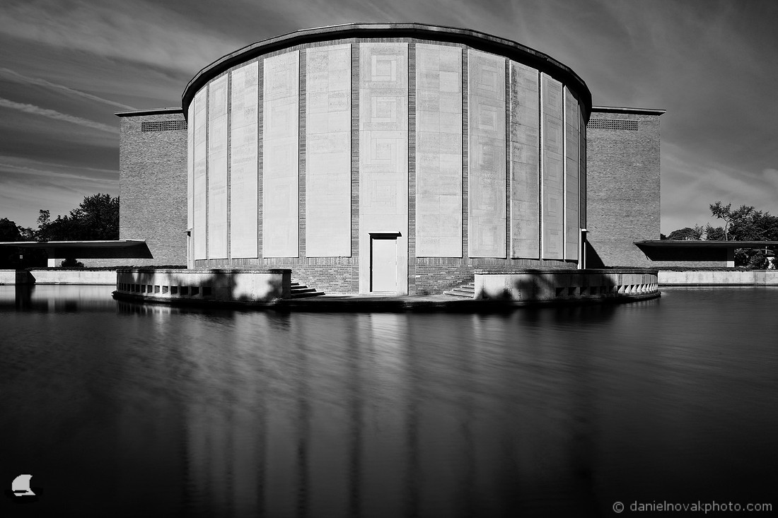 Kleinhans Music Hall Symmetry, Black and White Reflection, Buffalo, NY