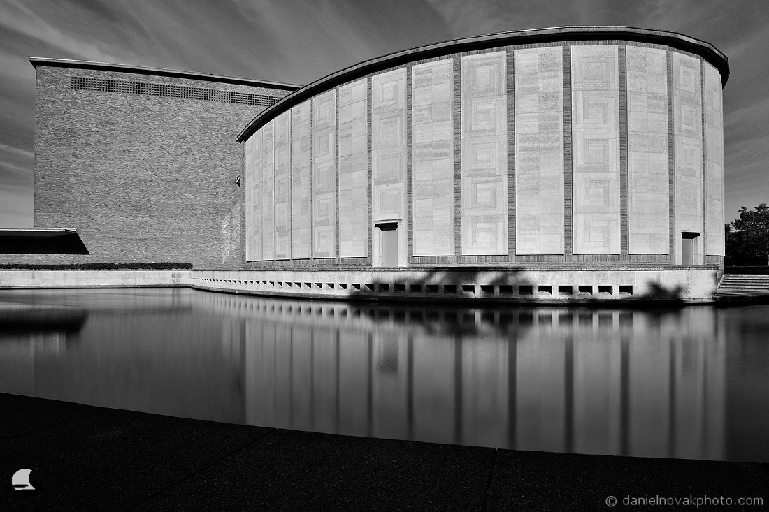 Sideview of Kleinhans Music Hall, Black and White Whale, Buffalo, NY