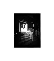 Police Station, Large Format Pinhole Photograph on 4x5" Direct Positive Paper