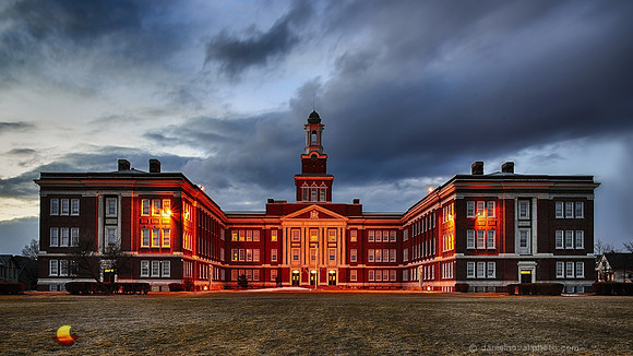 Grover Cleveland School, Buffalo, NY. Colonial / Georgian Architecture Revival.