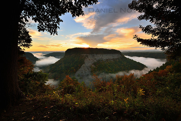 Around the Big Bend at Sunrise, Letchworth State Park, New York.