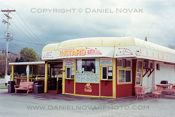 Custard Lite Ice Cream Stand under Stormy Sky, Orchard Park, NY (near Buffalo)