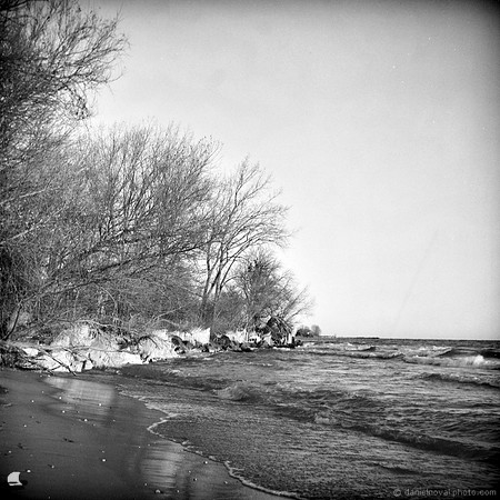Frozen Lighthouse Beach
