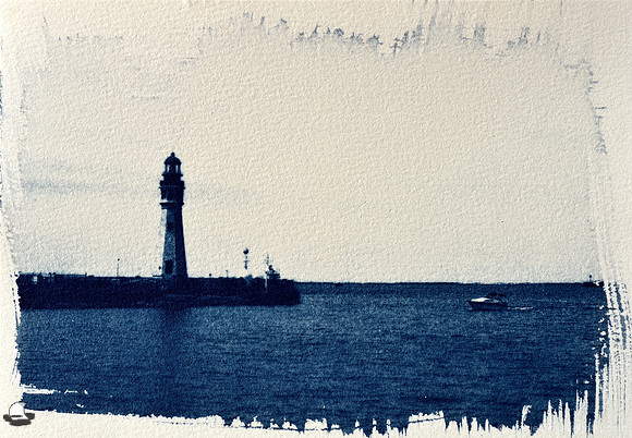 Buffalo Main Light Cyanotype