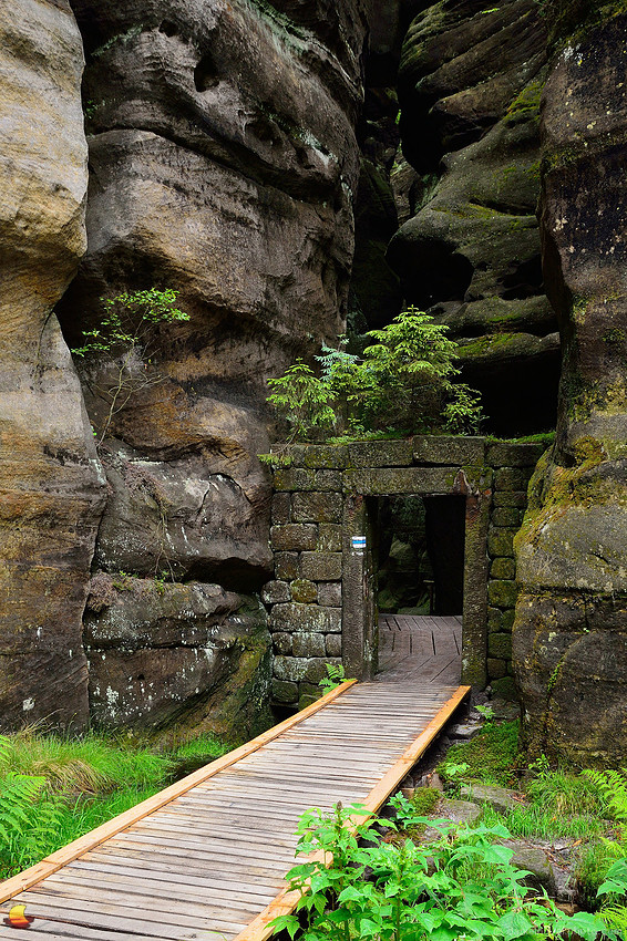 Entering Fairy Tale, Rock City of Teplice Rocks, Czech Republic