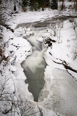 Winter on Cazenovia Creek at Colden Falls near Buffalo, New York (NY)