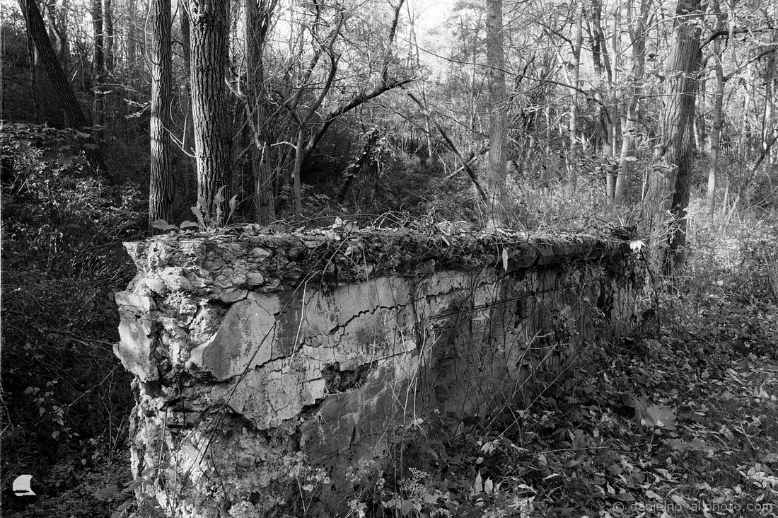 Film Photography: Old Bridge Wall, Letchworth State Park, Pentax Spotmatic and Fomapan 100