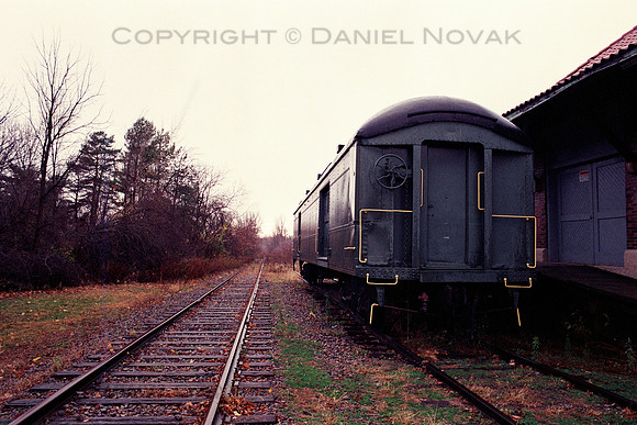 Railroad Nostalgia, Train Car by Orchard Park Train Depot