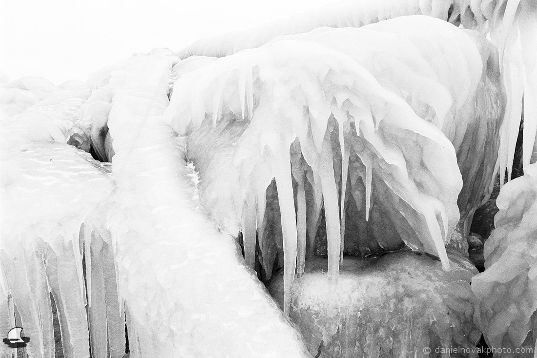 Icicle Formation, Winter at Sturgeon Point, Lake Erie
