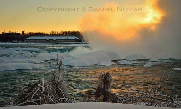 Niagara Falls Mist on Fire