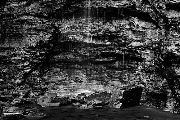 Rocks of Buttermilk Falls, Eighteen Mile Creek Tributary, North Evans, New York (NY).