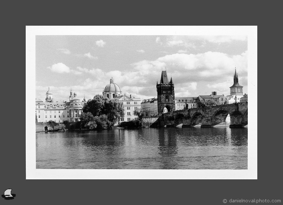 Charles Bridge, Prague, Czech Republic, a traditional darkroom print on Alford multigrade paper.