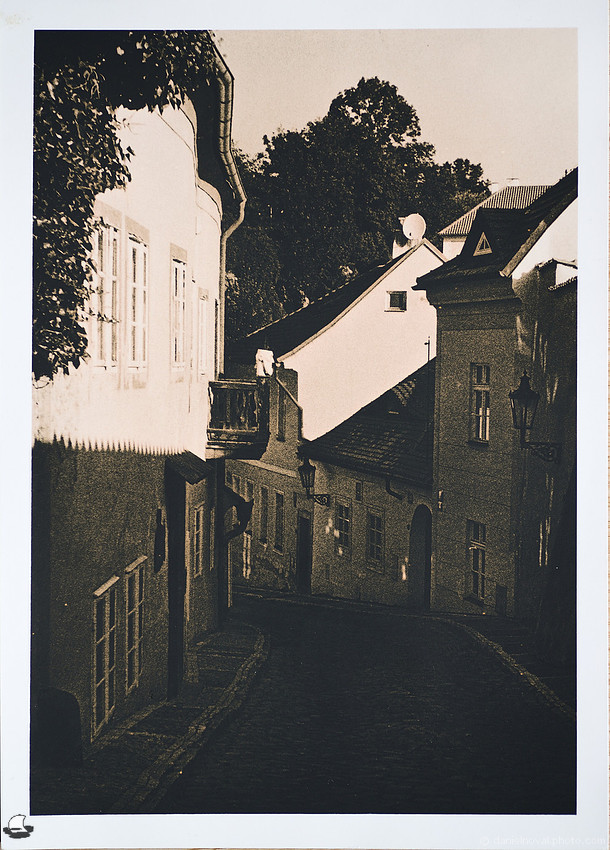 Praha Nový Svět, Lith Print No. 1, Lith printing study