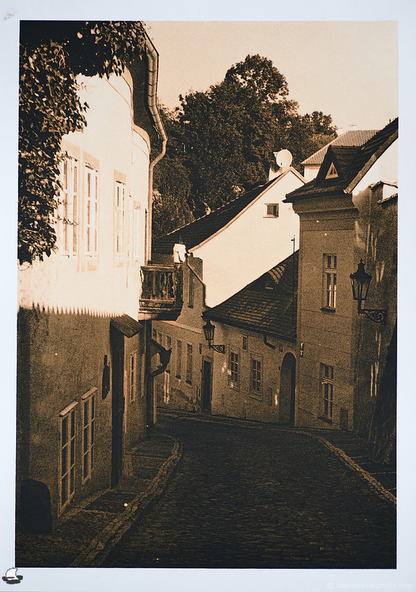 Praha Nový Svět, Lith Print No. 4, Lith Printing Study