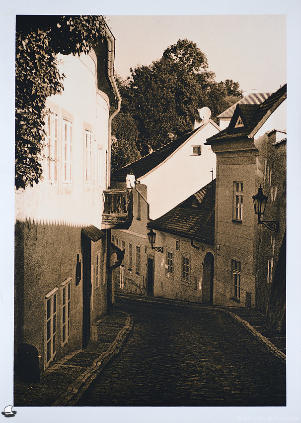 Praha Nový Svět, Lith Print No. 5, Lith Printing Study