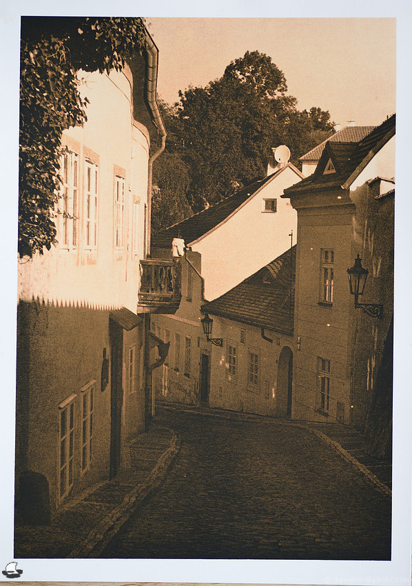 Praha Nový Svět, Lith Print No. 3, Lith Printing Study