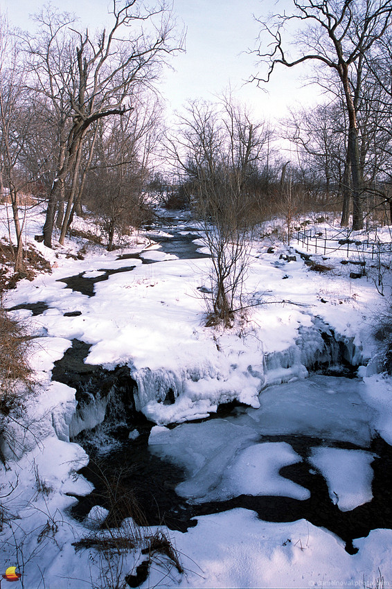 Winter at Three Sisters Islands, Niagara River just above Niagara Falls