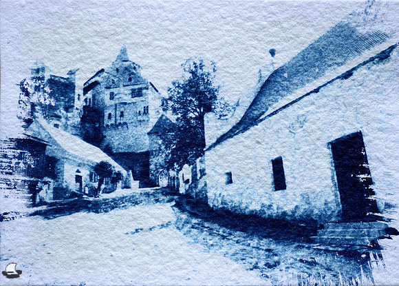Pernštejn Castle Cyanotype