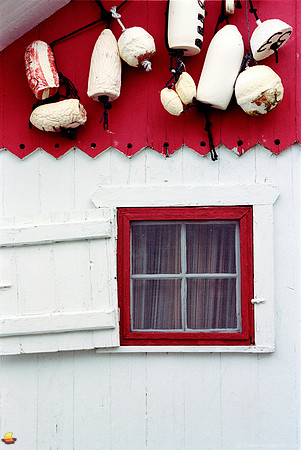 Boathouse Window in Red