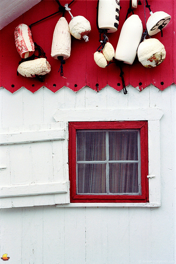 Boathouse Window in Red, Canandaigua, New York