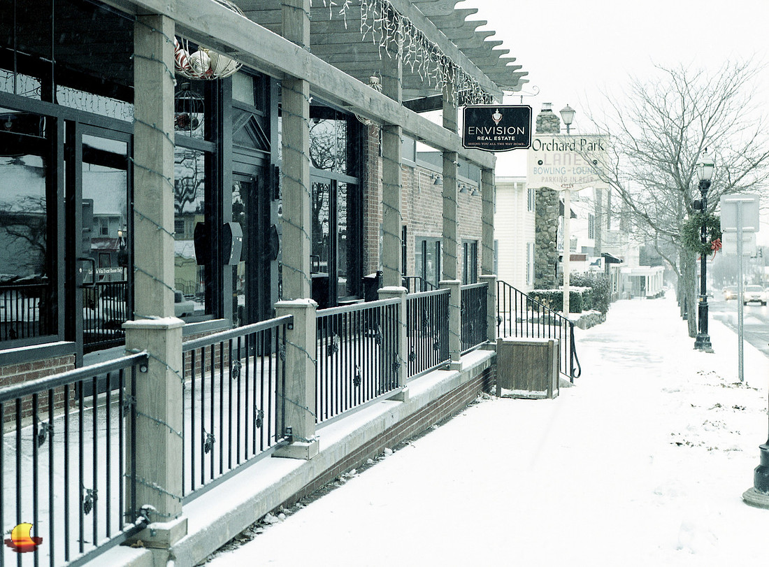 Mangia Patio on New Year's Day, Orchard Park, NY
