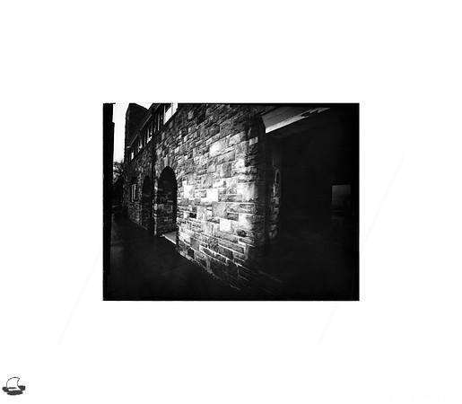 Stone Wall - WPPD 2020, Large Format Pinhole Photograph on 4x5" Direct Positive Paper