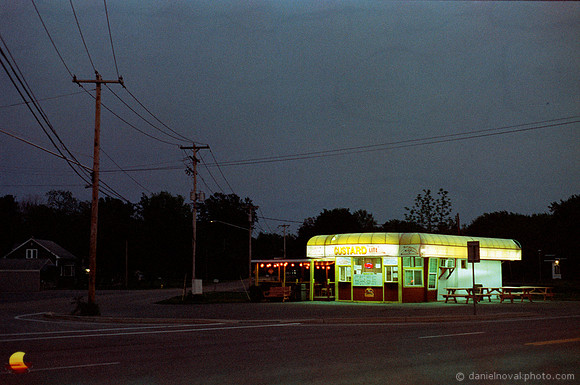 Custard Lite Corner at Dusk
