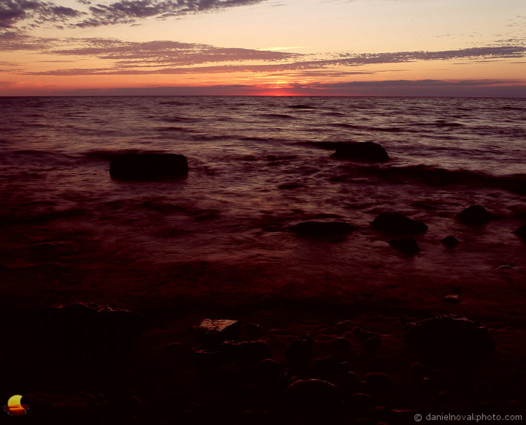 Sunset Glow, Lake Erie Lakeshore Mamiya RB67, Fuji Velvia RVP 100 slide film