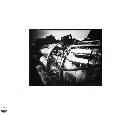 Engine, Large Format Pinhole Photograph on 4x5" Direct Positive Paper