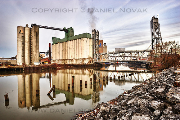 Michigan Avenue Bridge, Buffalo, NY, a lift bridge over the Buffalo River.