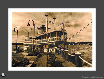 Historic Chautauqua Belle Steamship, hand-made traditional silver gelatin darkroom lith print
