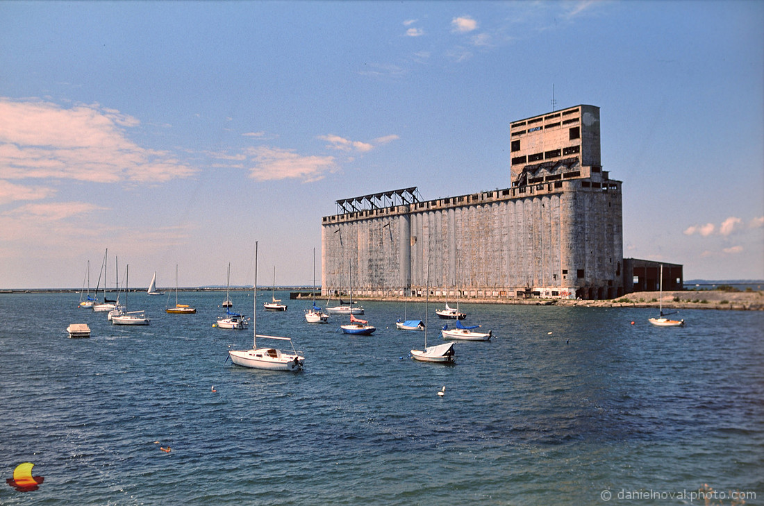 South End Marina and Cargill Pool Grain Elevator, Buffalo, NY; Photographed on Film