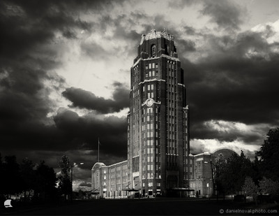 Stormy over Buffalo Central Terminal, Drama in Black & White, Buffalo, New York (NY).