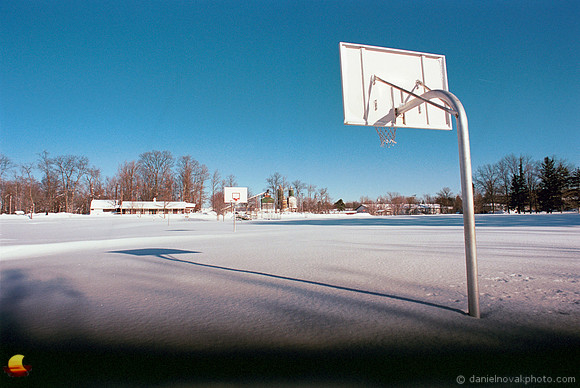Basketball, Anybody? Yates Park in Winter, Orchard Park, New York
