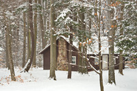 Cottage in the Woods in Winter