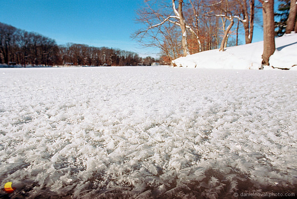 Green Lake Ice Crystals in Winter, Orchard Park, New York