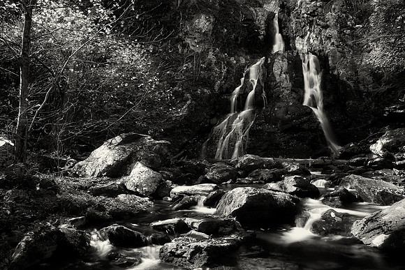 South River Falls Waterfall, Shenandoah National Park, Virginia (VA).