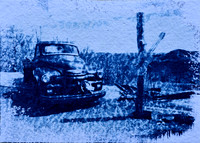 Mountain Top Music, Textured Cyanotype