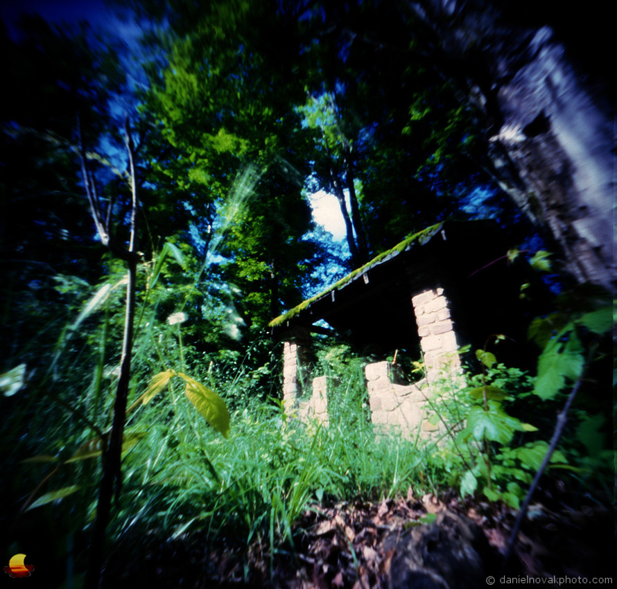 The Lost Well House One, Pinhole Photography. terraPIN ACME 3-d printed camera, Kodak Ektachrome E100 reversal film, Unicolor E-6 KIT.