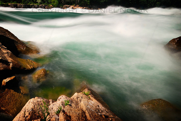 Long exposure of Niagara River at the Whirlpool Rapids Gorge, Niagara Gorge, Niagara Falls - Buffalo, New York (NY).