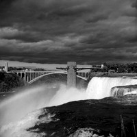 Storm over the American Falls, Niagara Falls, NY. Yashica LM TLR, Fomapan 100, D-23.
