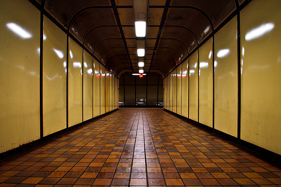Amherst Station Corridor, Buffalo NFTA Metro Rail Subway, Main Street, Buffalo, New York (NY).