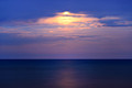 Harvest Supermoon 2014 over Lake Michigan