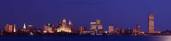 Buffalo Skyline during Blue Hour