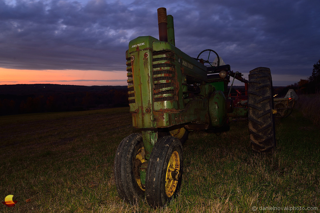 John Deere, A Tractor at Sunset